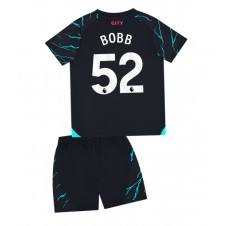 Manchester City Oscar Bobb #52 Tredjedraktsett Barn 2023-24 Kortermet (+ korte bukser)